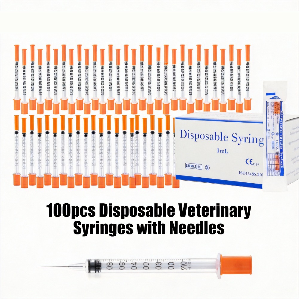 Pet Supplies For Dogs - 100 szt. jednorazowych strzykawek 1ml 0,5ml